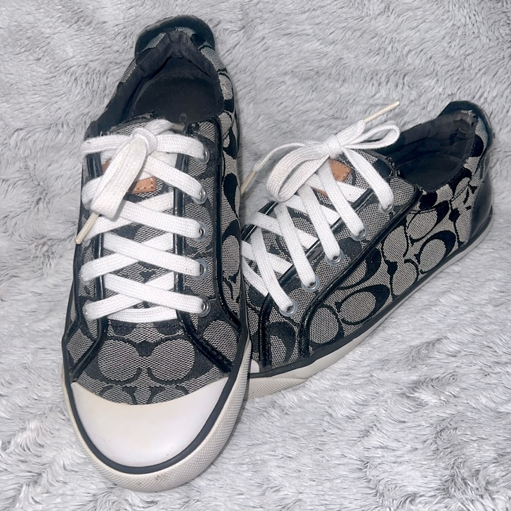 Coach-women Black Grey Signature Sneakers